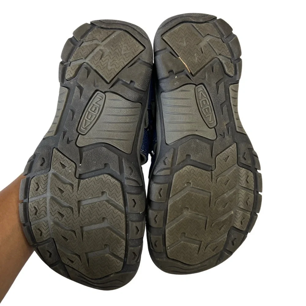 Keen Newport H2 Hiking Shoes Sandals 1009962 Blue Depths Gargoyle Big Kids Sz 3